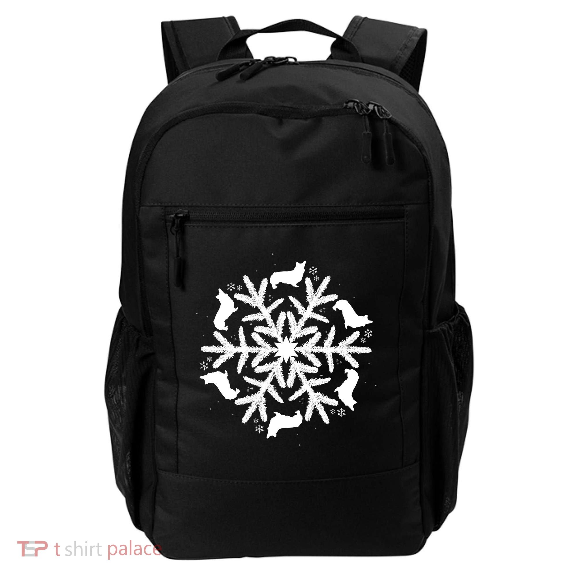 Corgi Gift Snowflake Pembroke Welsh Corgi Christmas Gift Backpack