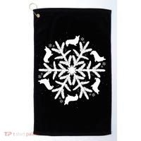 Corgi Gift Snowflake Pembroke Welsh Corgi Christmas Gift Golf Towel thumb 0