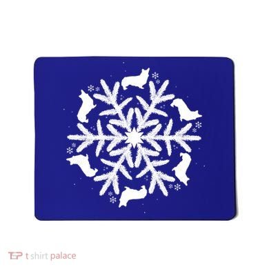 Corgi Gift Snowflake Pembroke Welsh Corgi Christmas Gift Mousepad