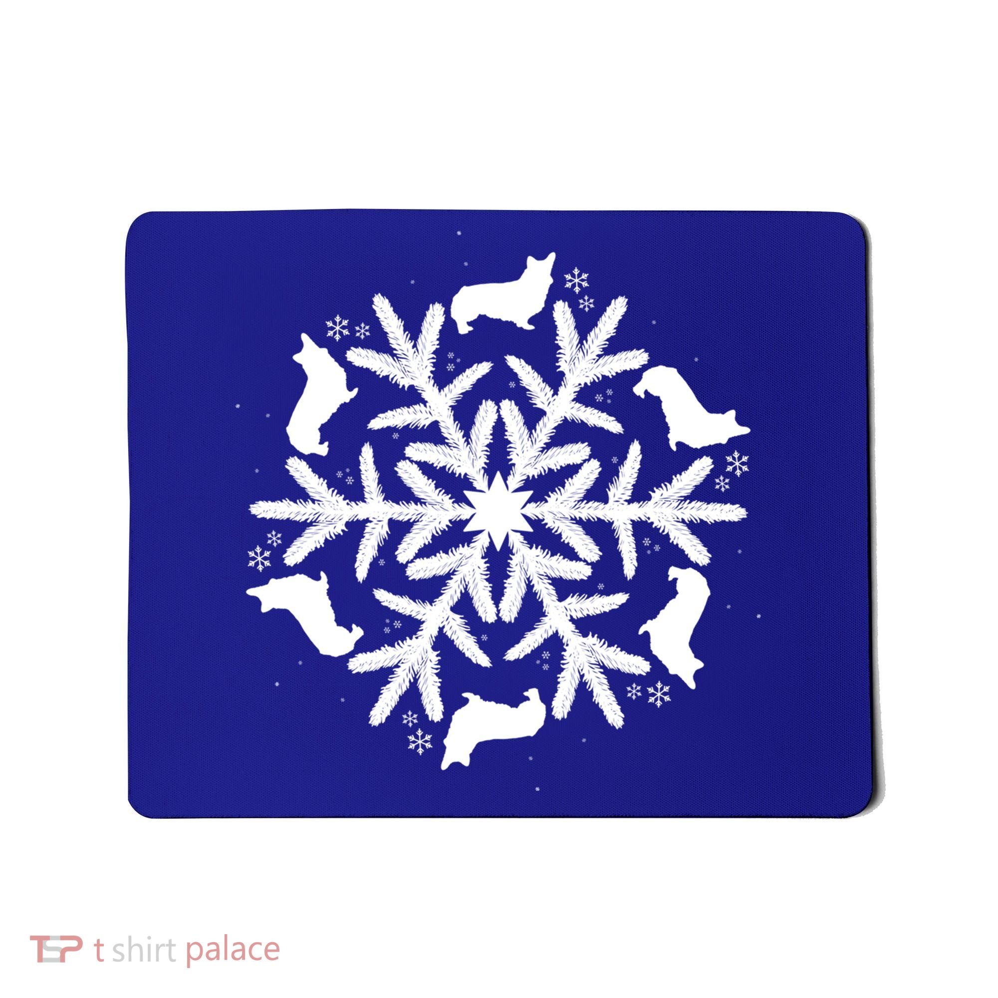 Corgi Gift Snowflake Pembroke Welsh Corgi Christmas Gift Mousepad