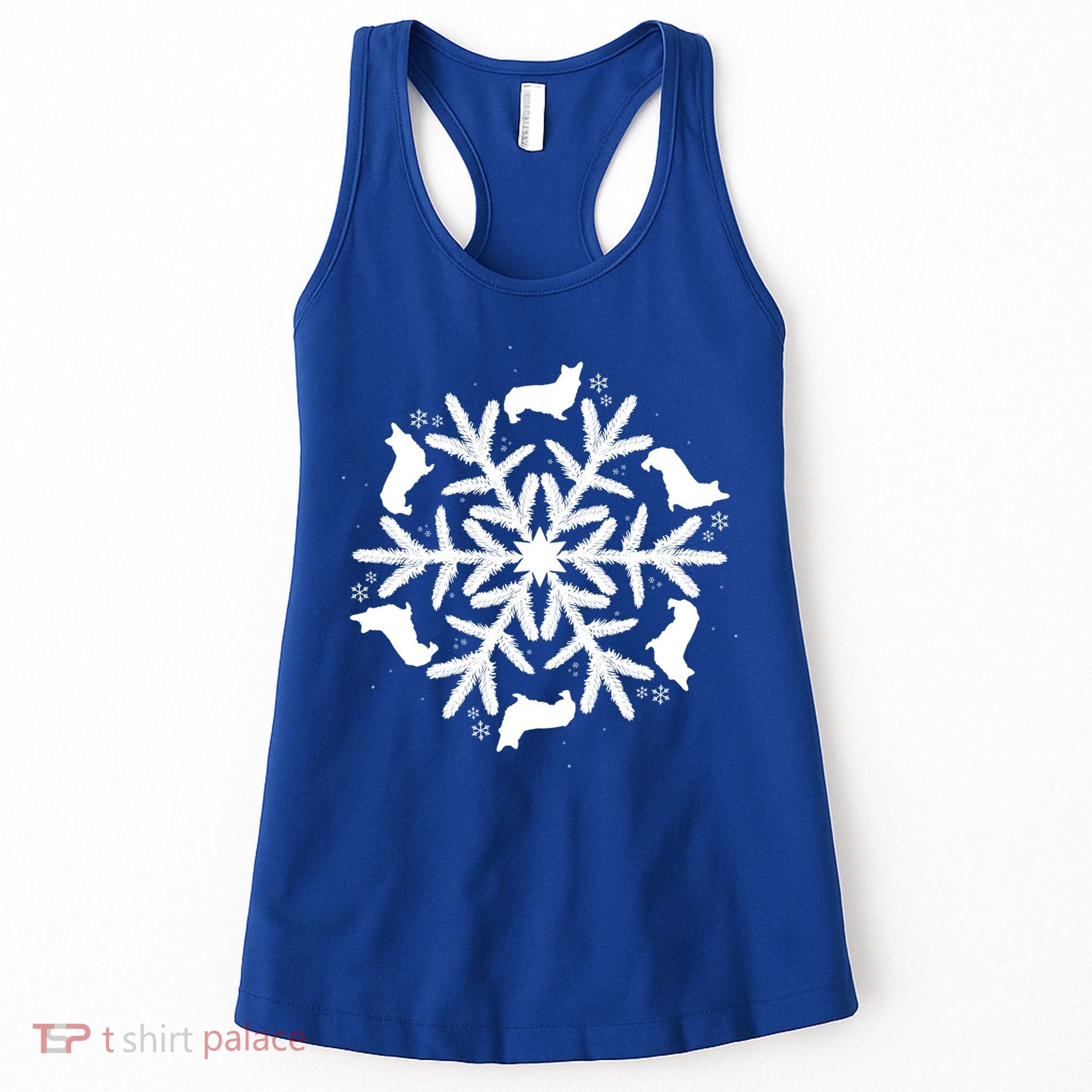 Corgi Gift Snowflake Pembroke Welsh Corgi Christmas Gift Women's Tank Top