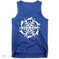 Corgi Gift Snowflake Pembroke Welsh Corgi Christmas Gift Tank Top thumb 0