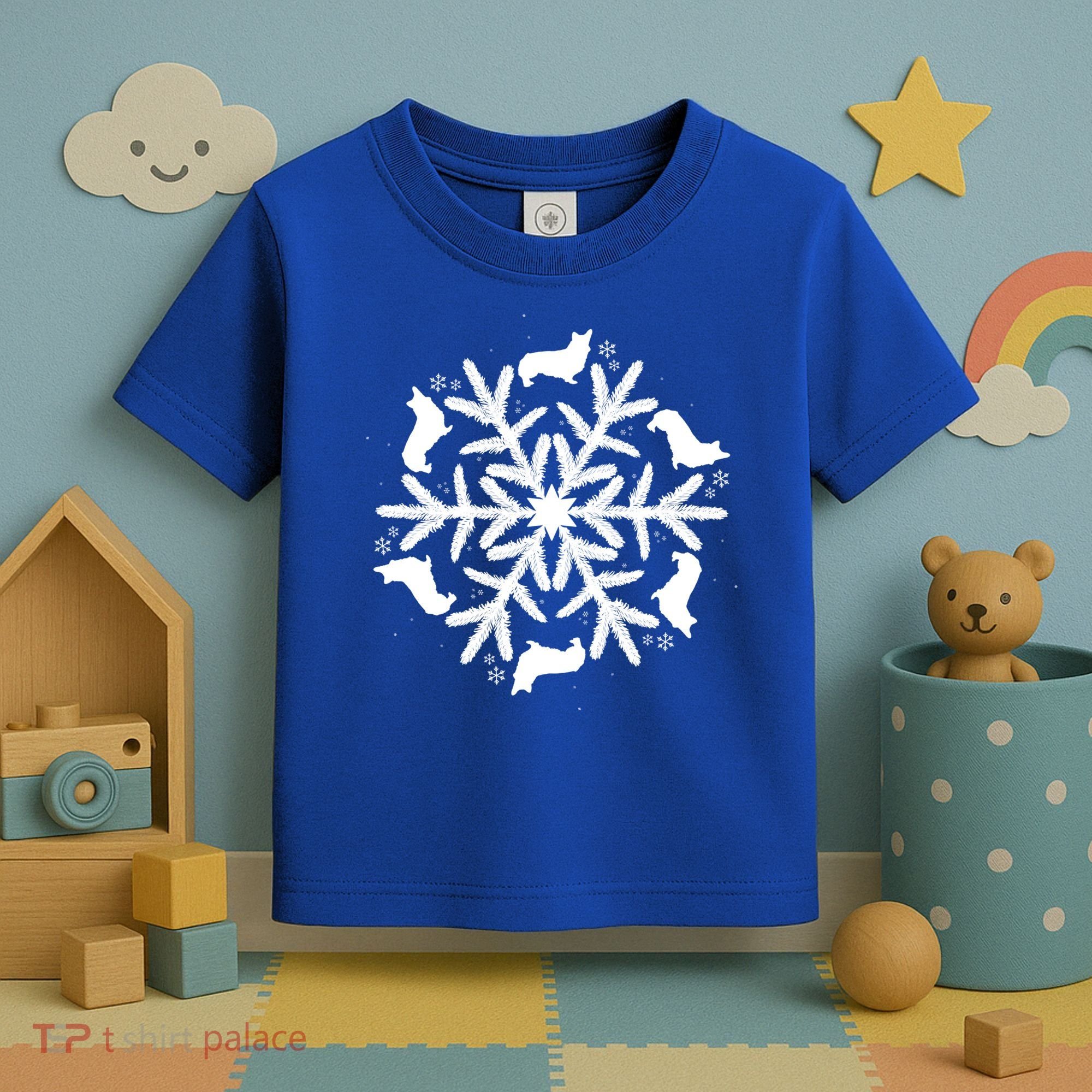 Corgi Gift Snowflake Pembroke Welsh Corgi Christmas Gift Toddler T-Shirt