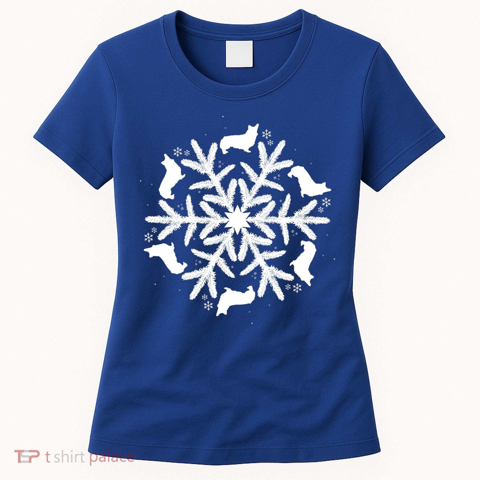 Corgi Gift Snowflake Pembroke Welsh Corgi Christmas Gift Women's T-Shirt