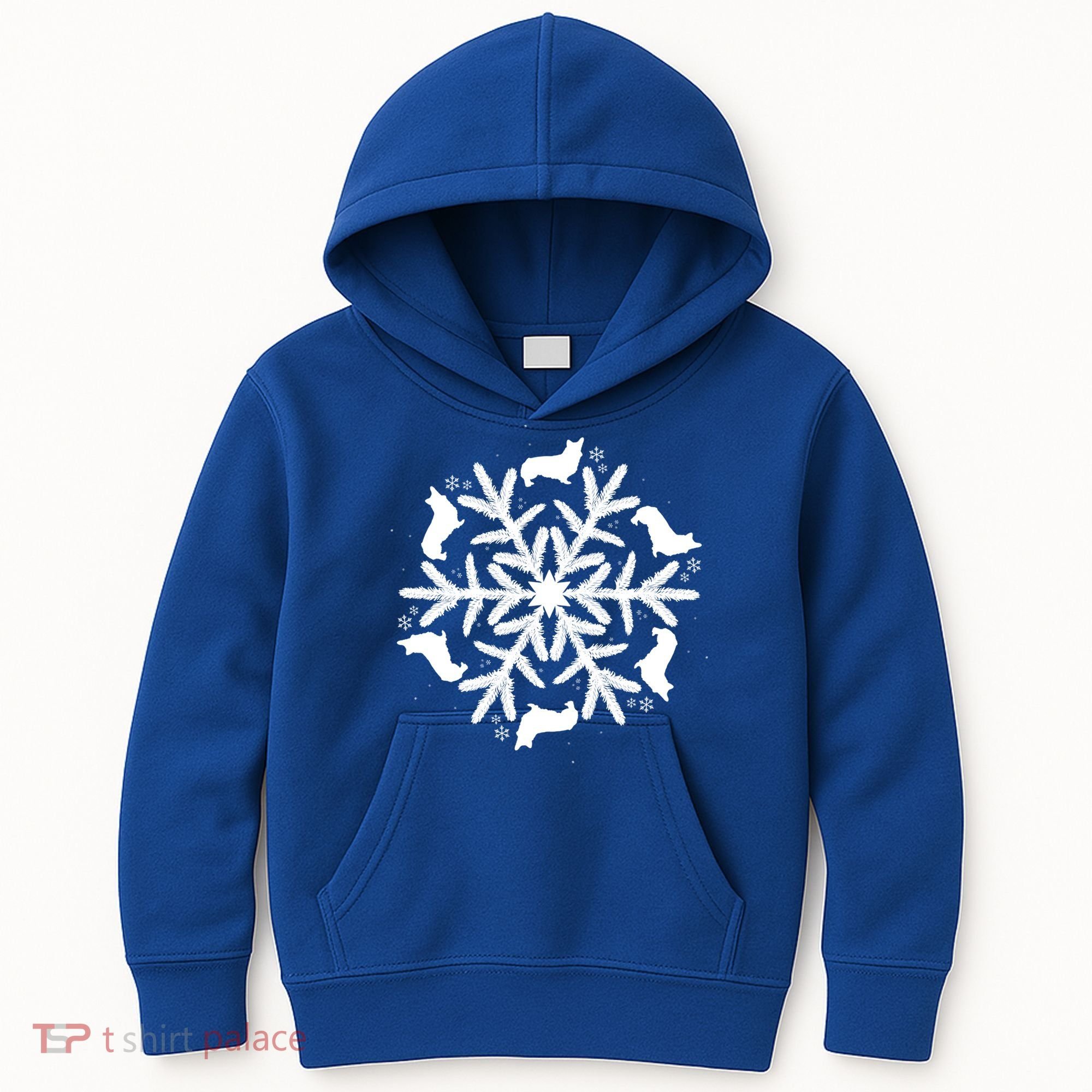 Corgi Gift Snowflake Pembroke Welsh Corgi Christmas Gift Kids Hoodie