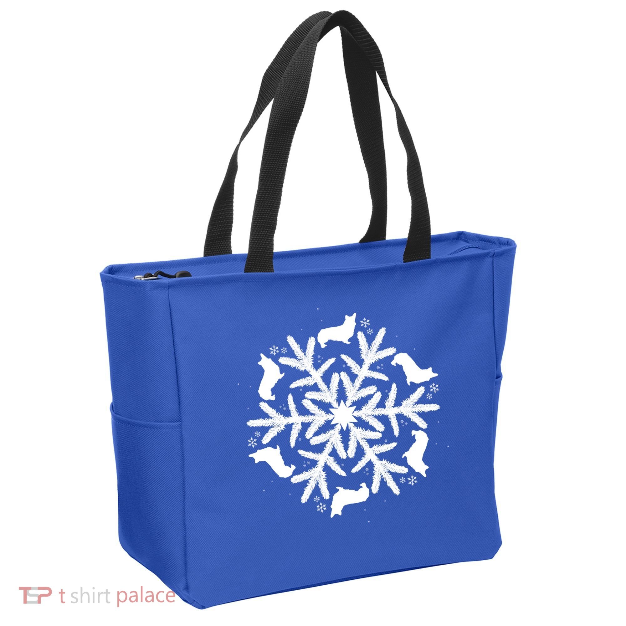 Corgi Gift Snowflake Pembroke Welsh Corgi Christmas Gift Tote Bag