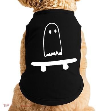 Cute Ghost Skateboard Funny Doggie Tank