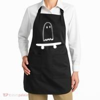 Cute Ghost Skateboard Funny Apron thumb 2
