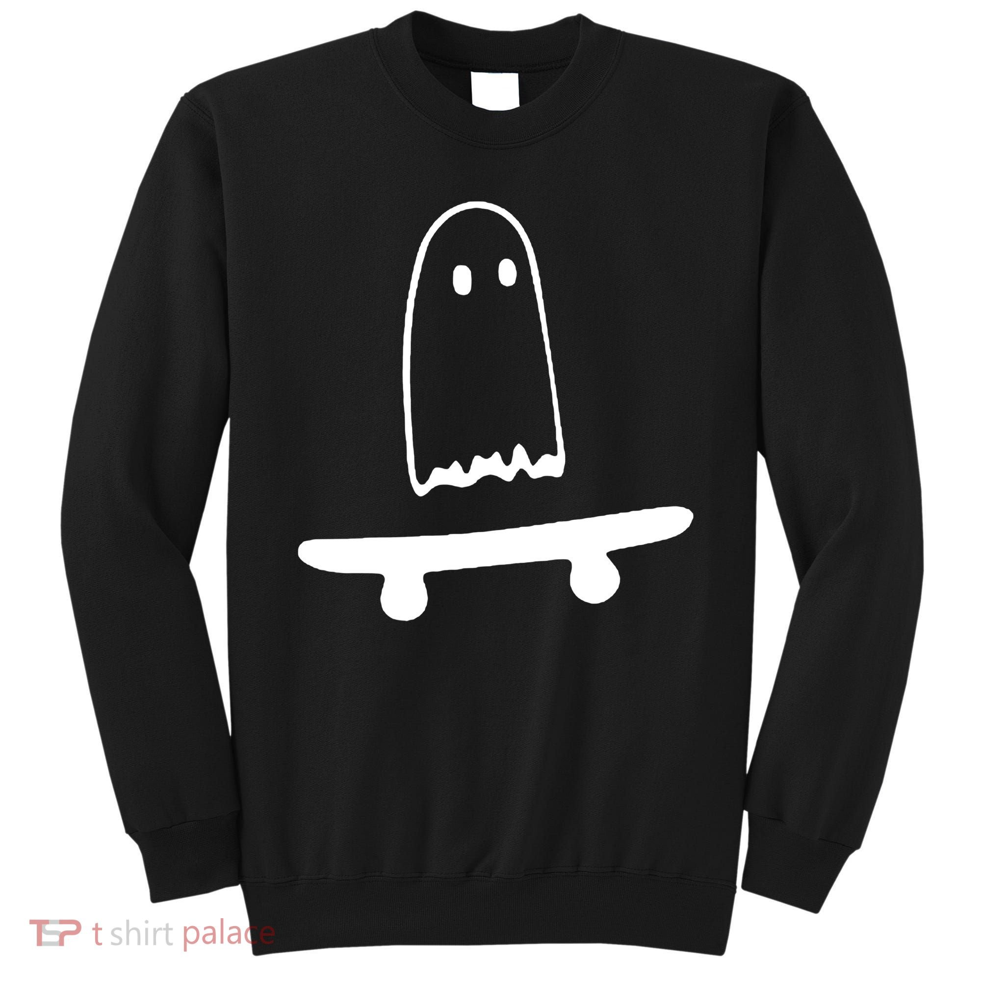 Cute Ghost Skateboard Funny Sweatshirt