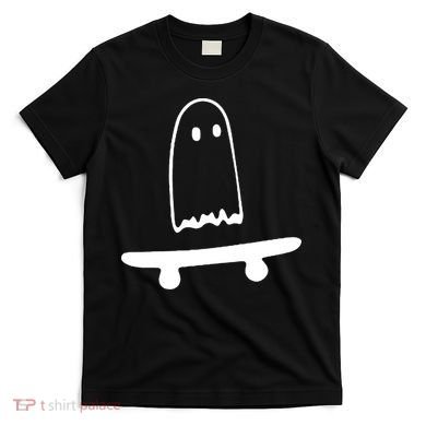 Cute Ghost Skateboard Funny T-Shirt