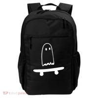 Cute Ghost Skateboard Funny Backpack thumb 0