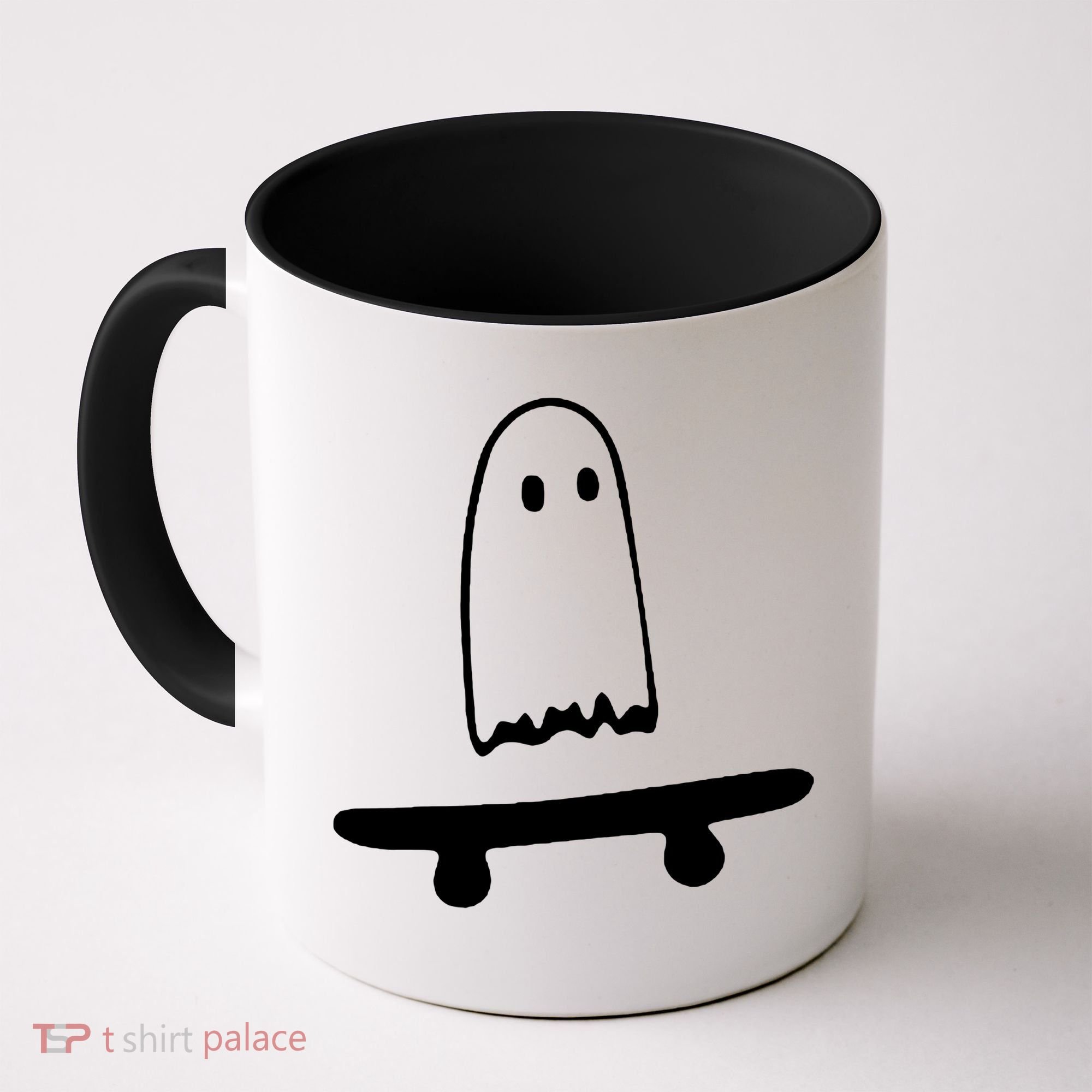 Cute Ghost Skateboard Funny Coffee Mug