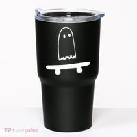 Cute Ghost Skateboard Funny Tumbler thumb 0