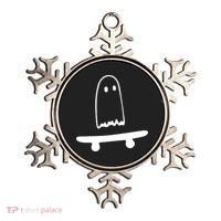 Cute Ghost Skateboard Funny Ornament thumb 0
