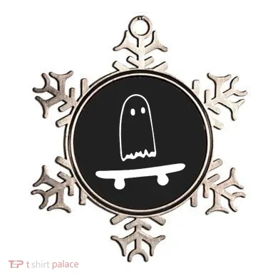 Cute Ghost Skateboard Funny Ornament