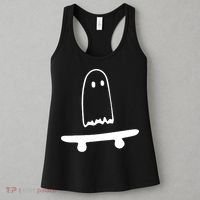 Cute Ghost Skateboard Funny Women's Tank Top thumb 3