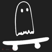 Cute Ghost Skateboard Funny Golf Towel thumb 3