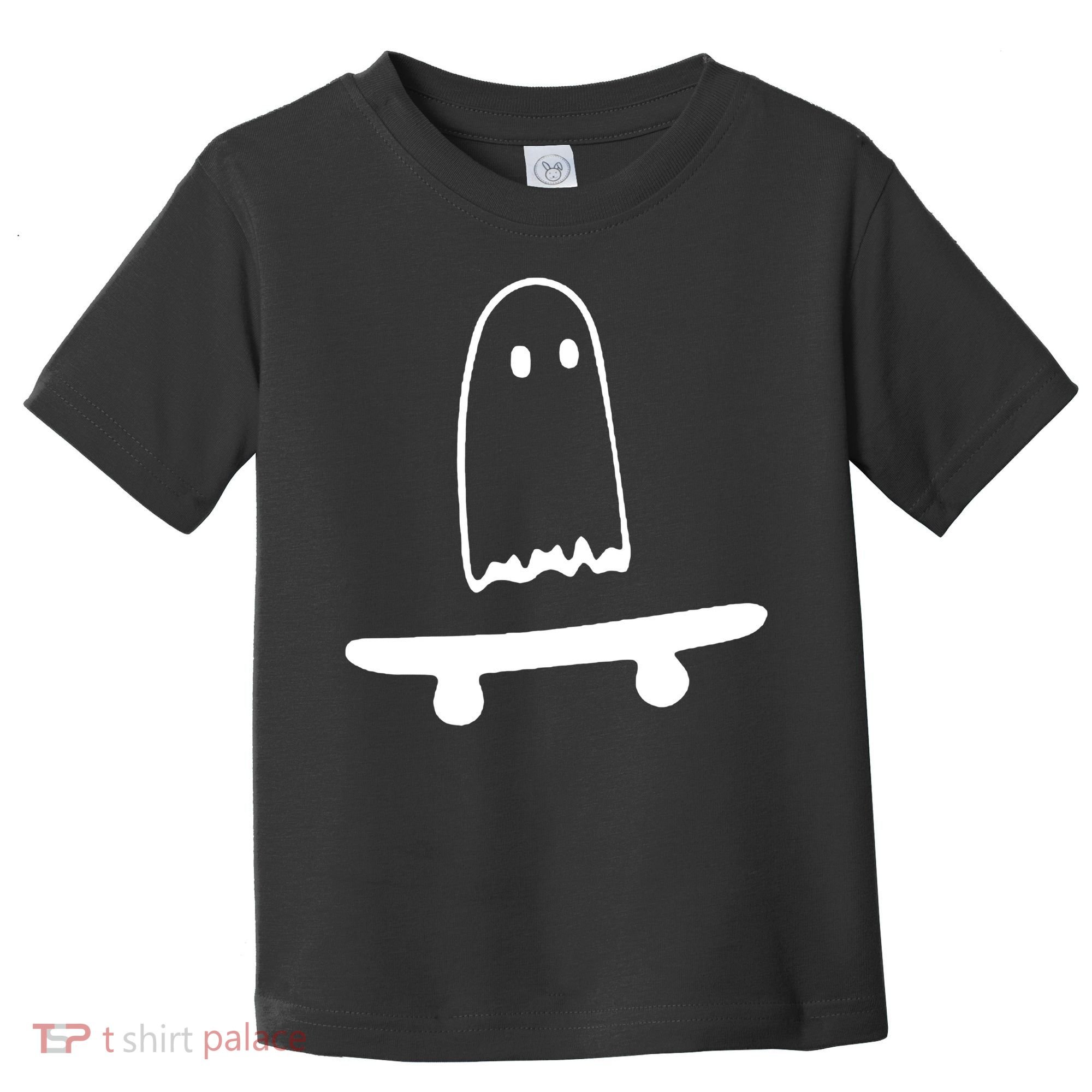 Cute Ghost Skateboard Funny Toddler T-Shirt
