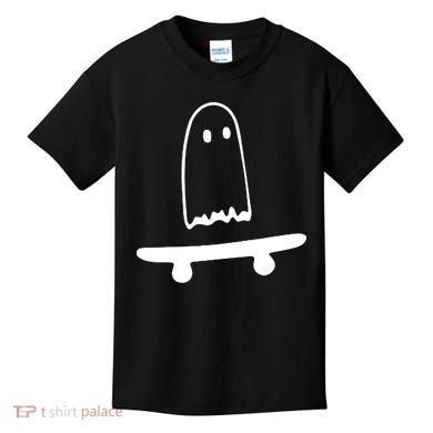 Cute Ghost Skateboard Funny Kids T-Shirt