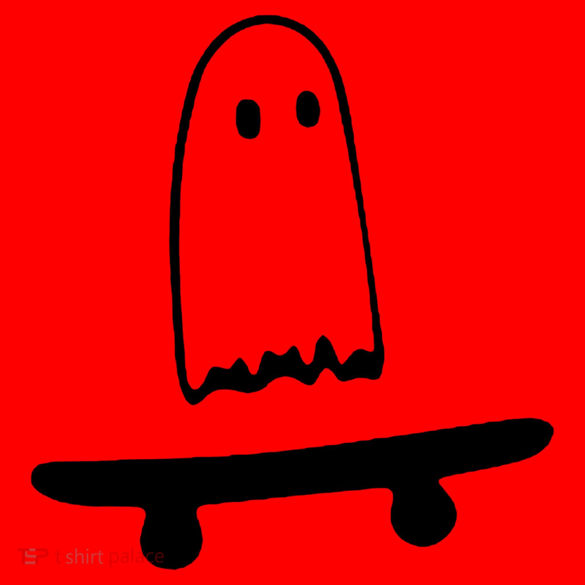 Cute Ghost Skateboard Funny Santa Hat