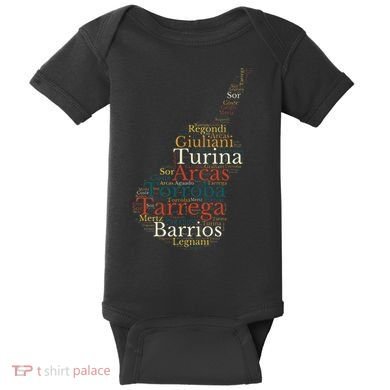 Classical Guitar Spanish Guitar Baby Bodysuit