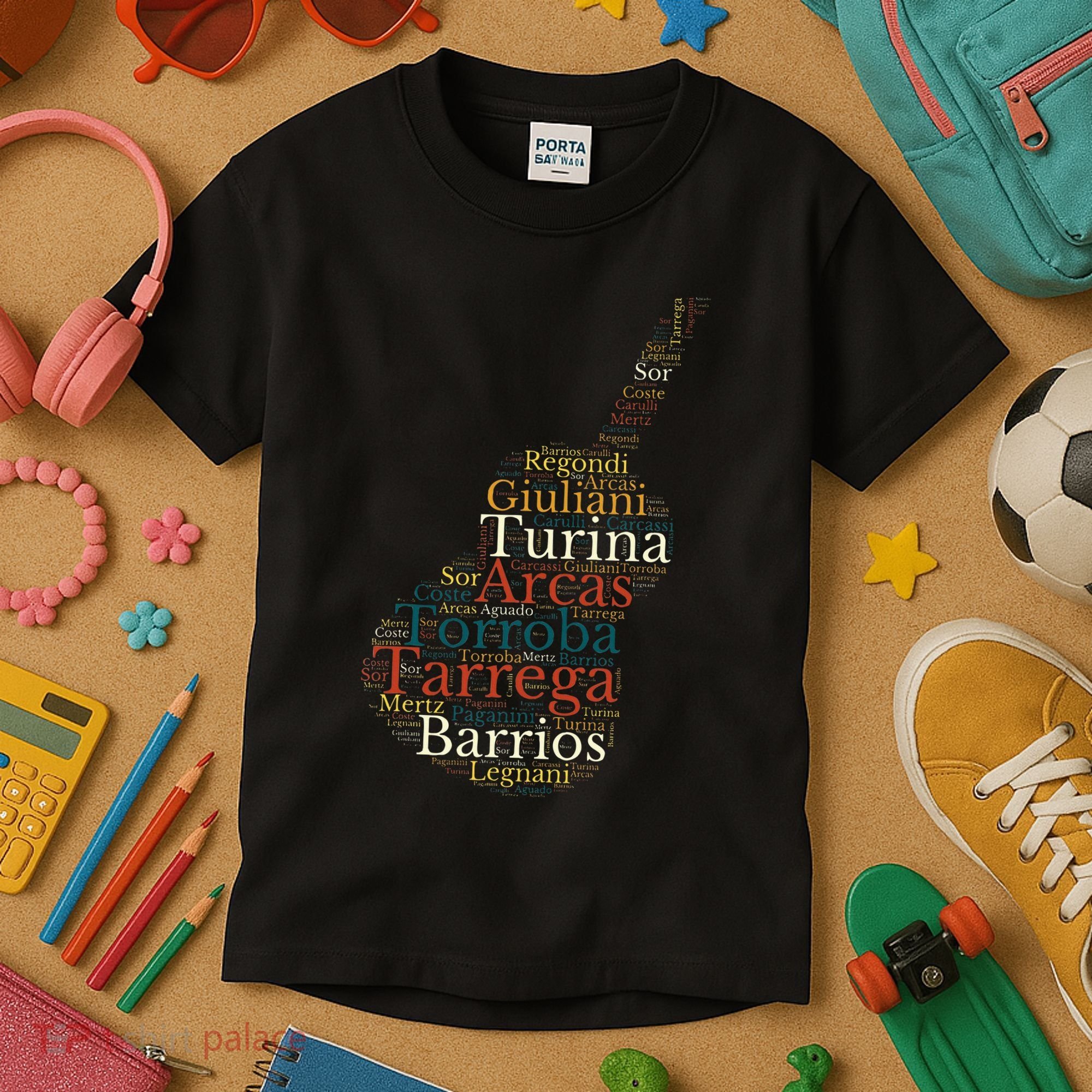 Classical Guitar Spanish Guitar Kids T-Shirt