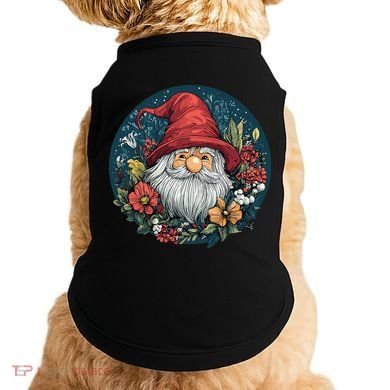 Charming Gnome Surrounded By Colorful Blooms Doggie Tank