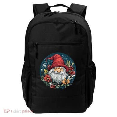 Charming Gnome Surrounded By Colorful Blooms Backpack