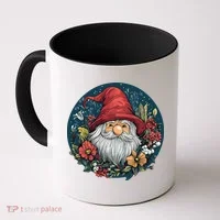 Charming Gnome Surrounded By Colorful Blooms Coffee Mug thumb 0