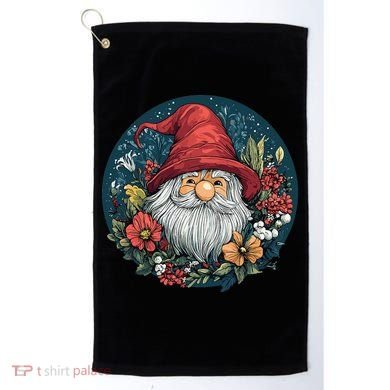 Charming Gnome Surrounded By Colorful Blooms Golf Towel