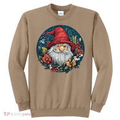 Charming Gnome Surrounded By Colorful Blooms Sweatshirt