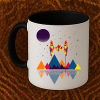Cool Geometric SciFi Wilderness Coffee Mug thumb 2