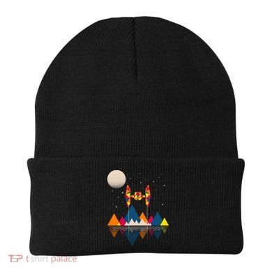 Cool Geometric SciFi Wilderness Beanie