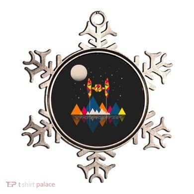 Cool Geometric SciFi Wilderness Ornament