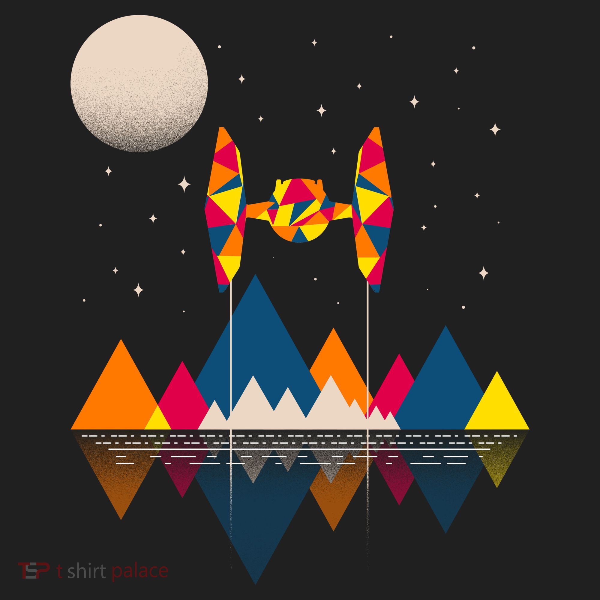 Cool Geometric SciFi Wilderness Golf Towel