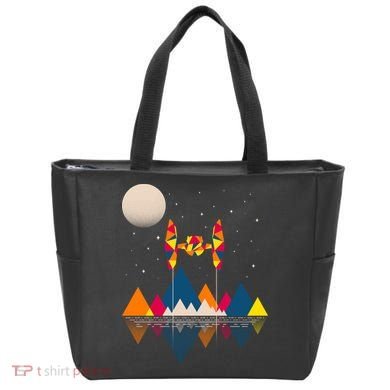 Cool Geometric SciFi Wilderness Tote Bag