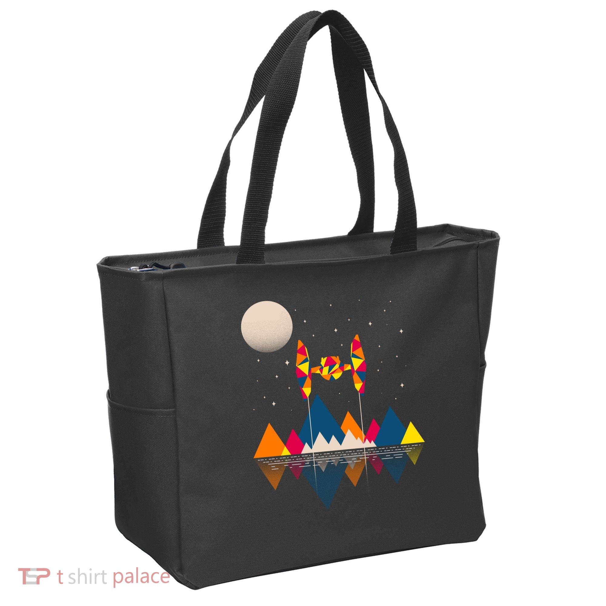 Cool Geometric SciFi Wilderness Tote Bag
