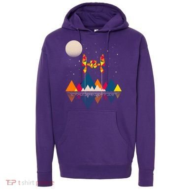 Cool Geometric SciFi Wilderness Hoodie