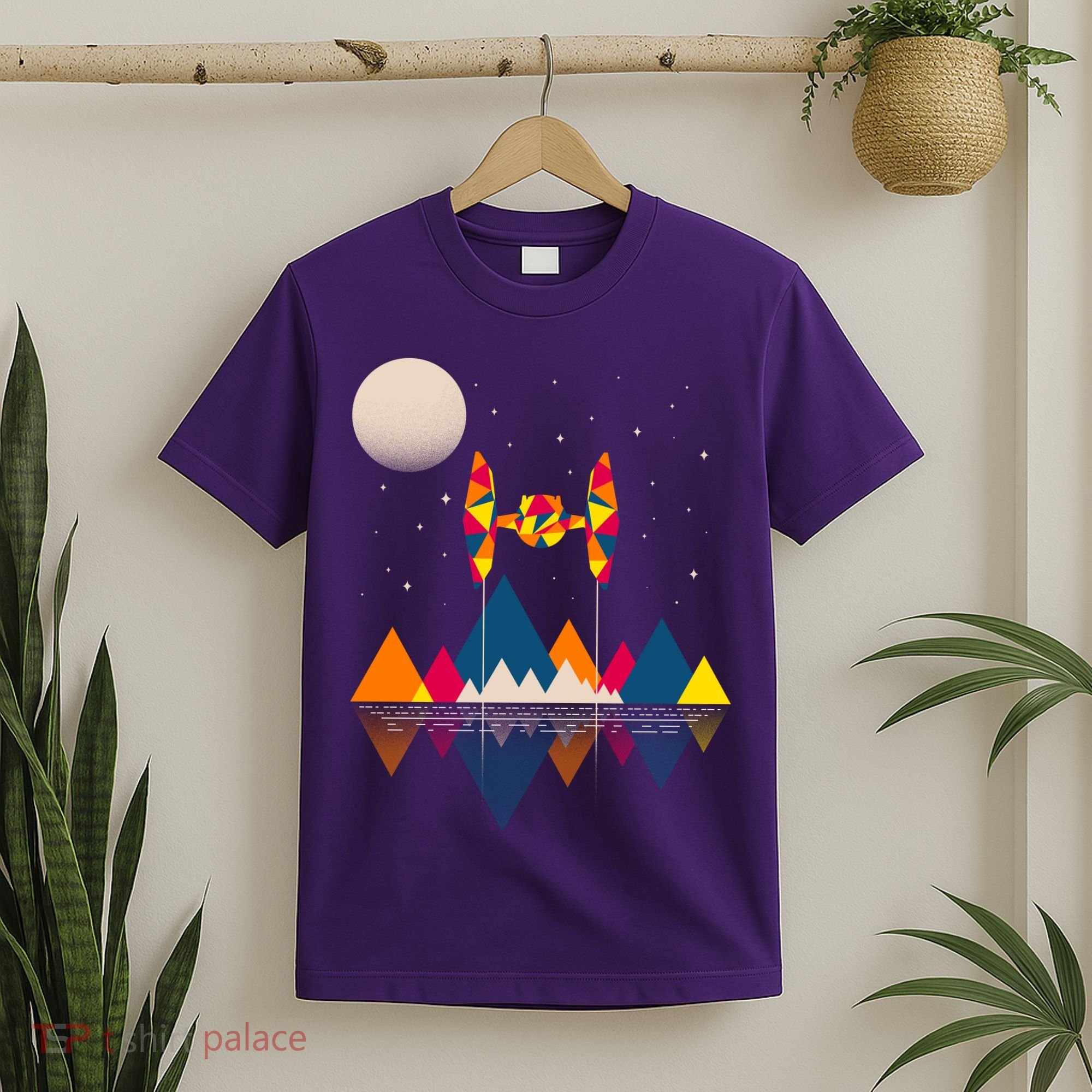 Cool Geometric SciFi Wilderness T-Shirt