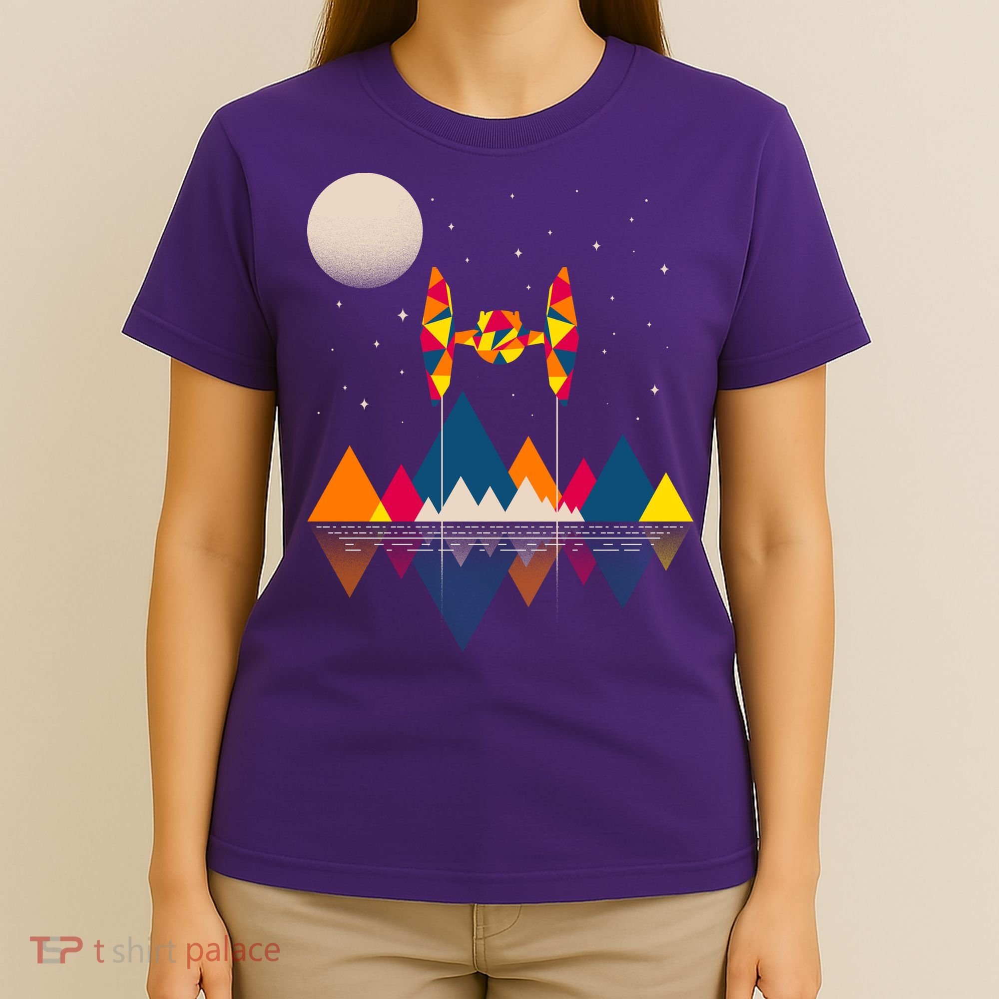 Cool Geometric SciFi Wilderness T-Shirt