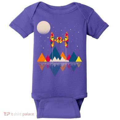 Cool Geometric SciFi Wilderness Baby Bodysuit