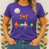 Cool Geometric SciFi Wilderness Women's T-Shirt thumb 2