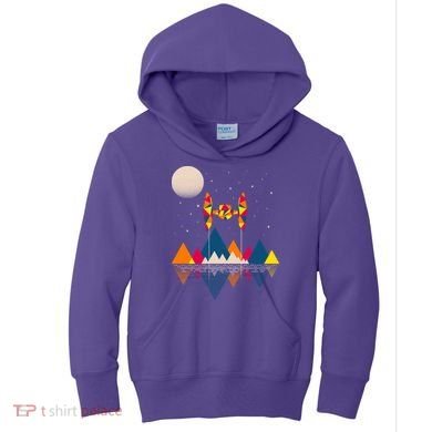 Cool Geometric SciFi Wilderness Kids Hoodie