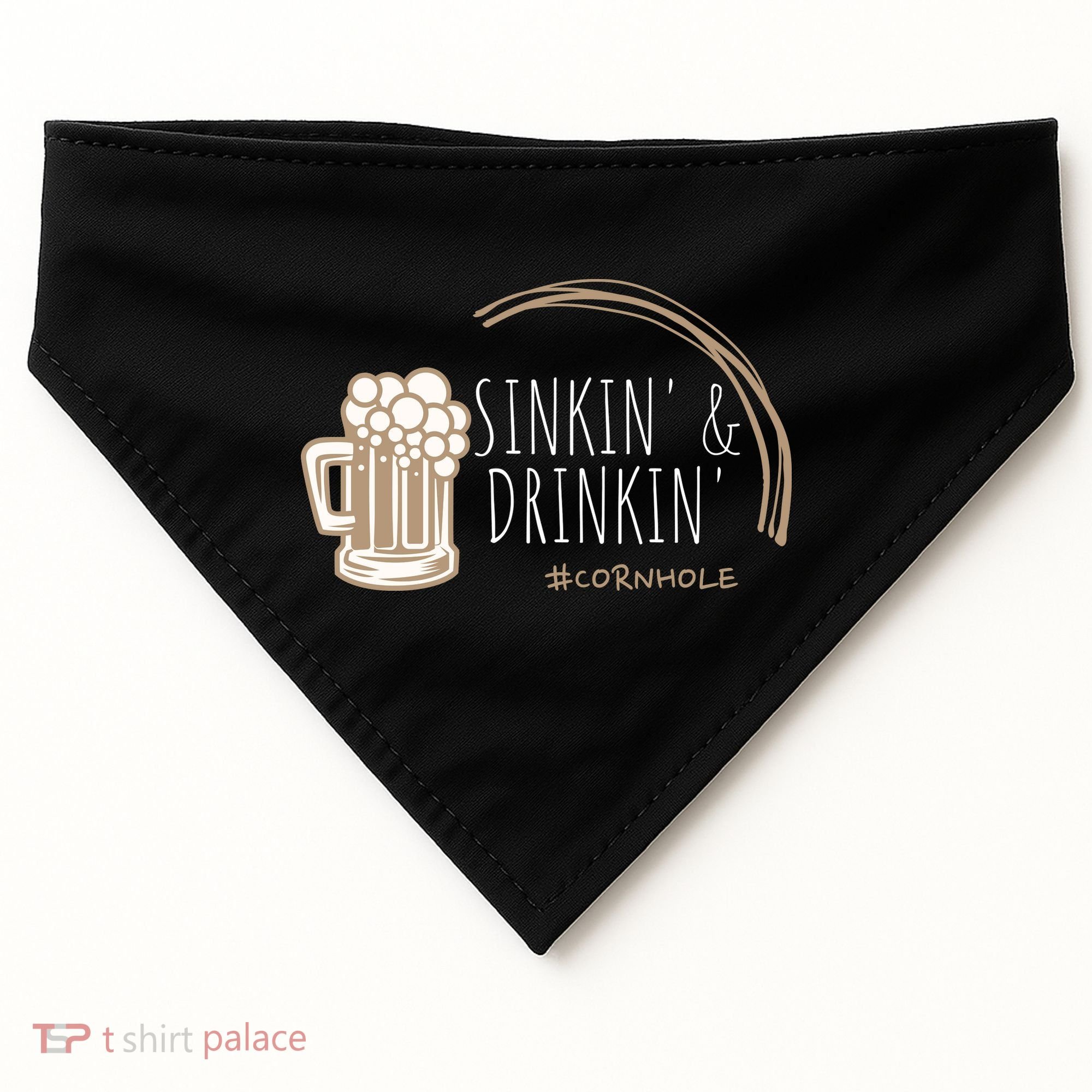 Cornhole Gift Sinkin & Drinkin USA-Made Doggie Bandana