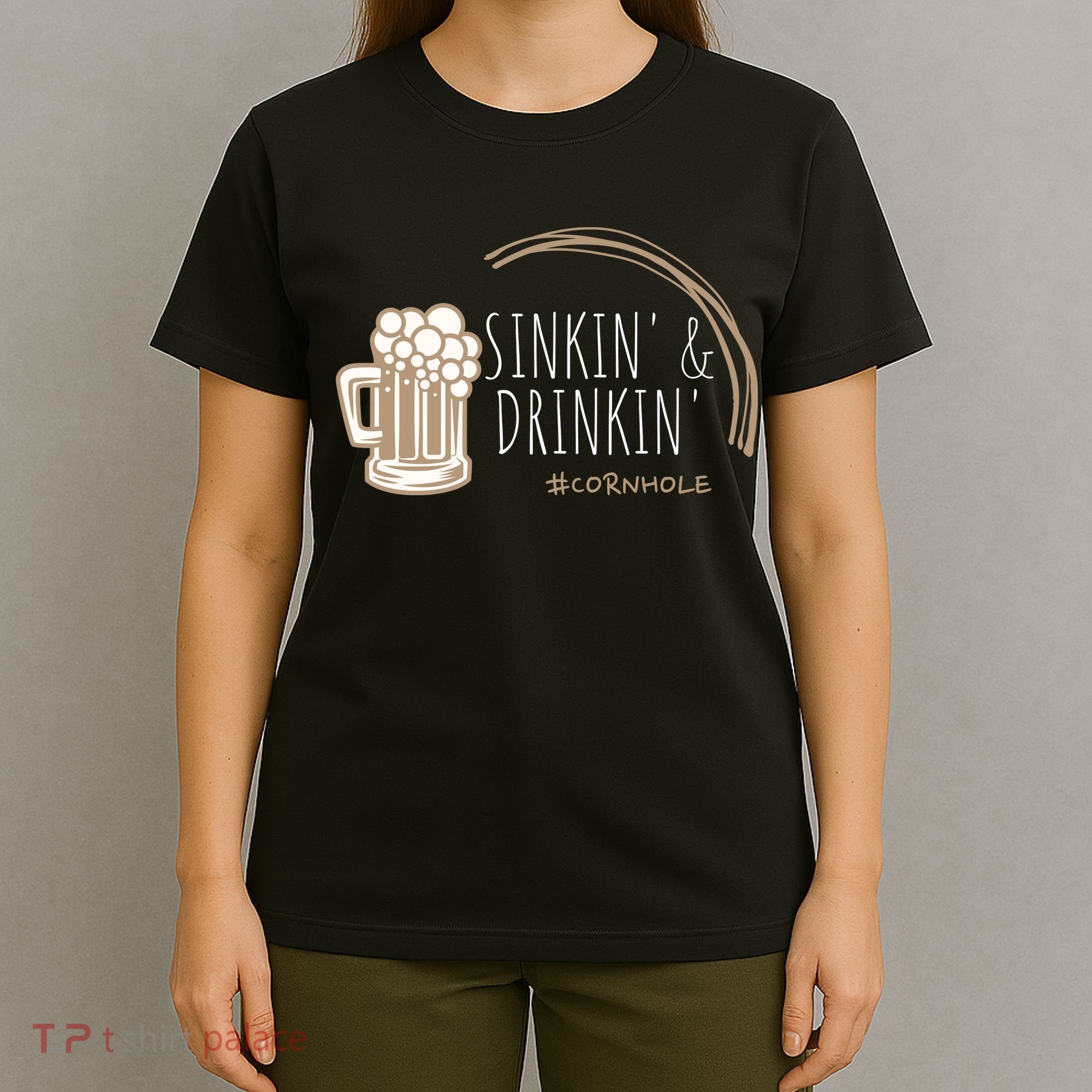 Cornhole Gift Sinkin & Drinkin T-Shirt