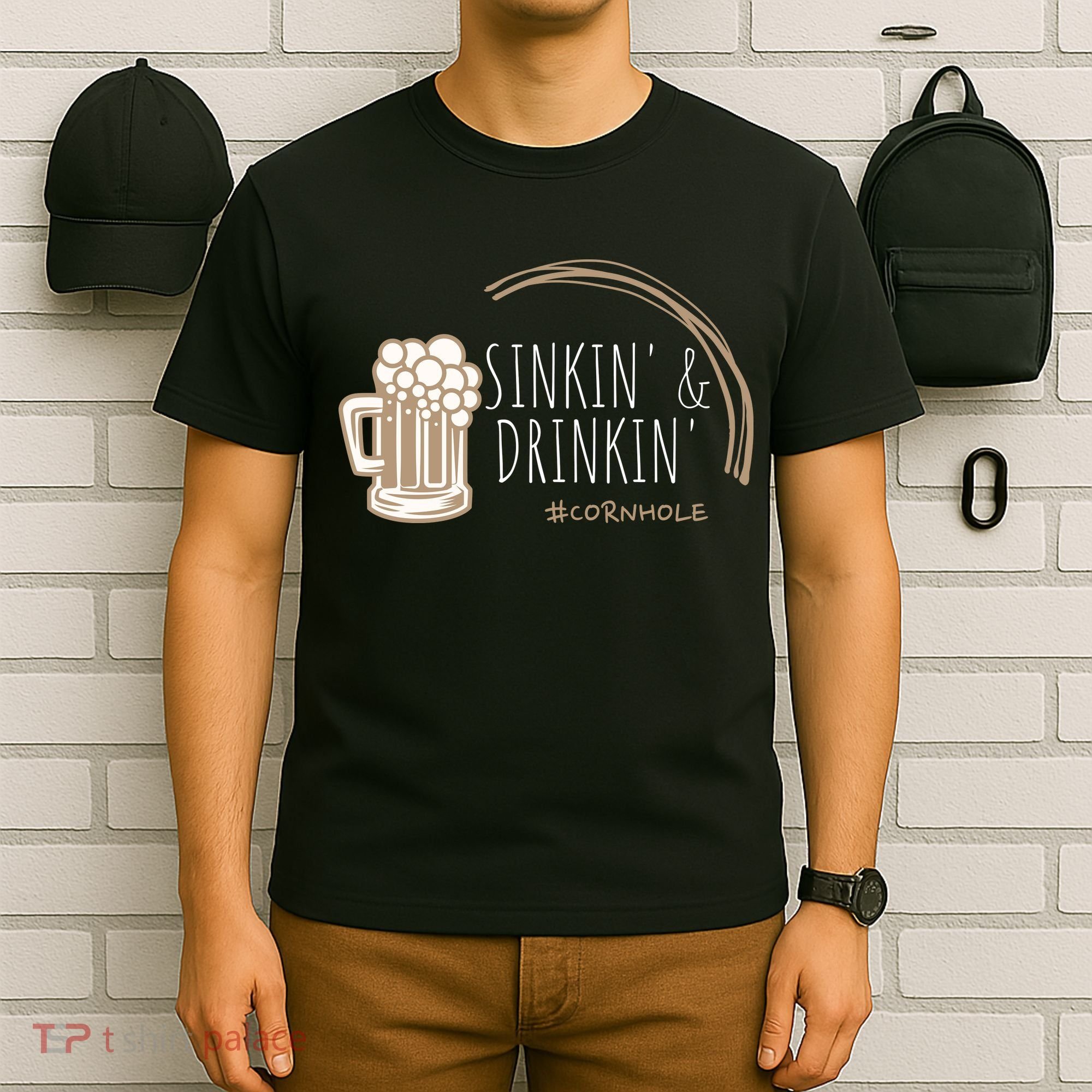 Cornhole Gift Sinkin & Drinkin T-Shirt