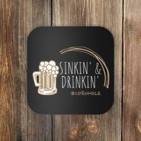 Cornhole Gift Sinkin & Drinkin Coaster thumb 0