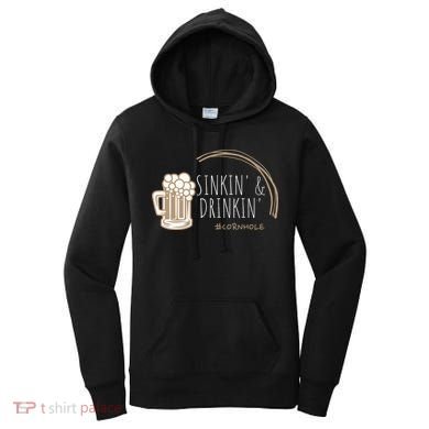 Cornhole Gift Sinkin & Drinkin Women's Hoodie