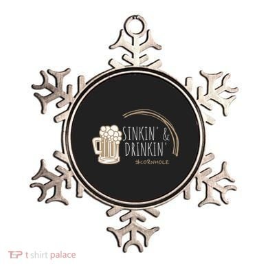 Cornhole Gift Sinkin & Drinkin Ornament