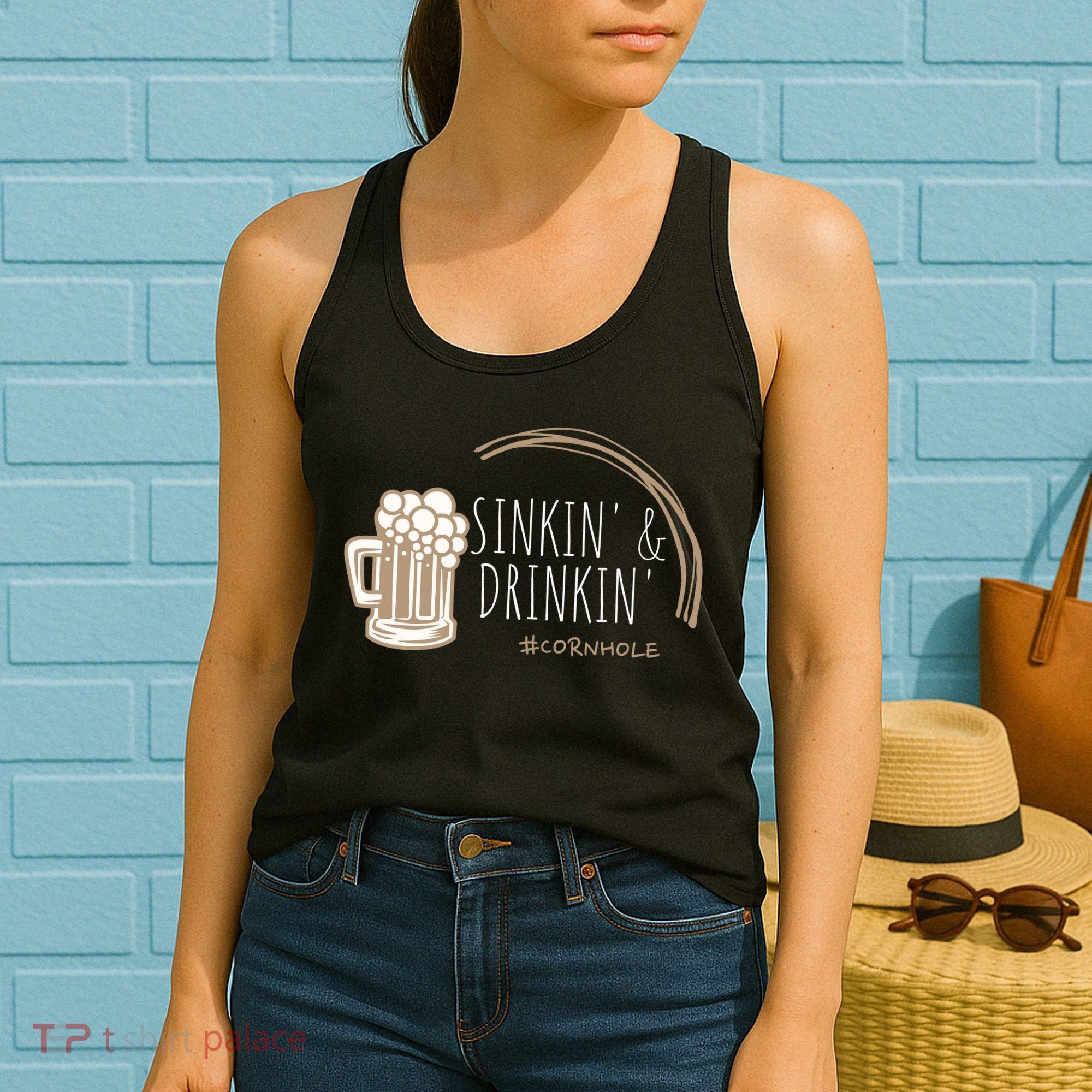 Cornhole Gift Sinkin & Drinkin Women's Tank Top